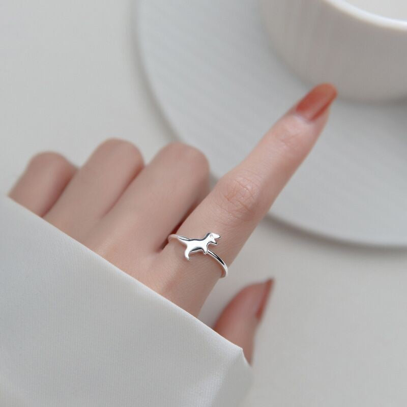 Silver T-Rex Ring