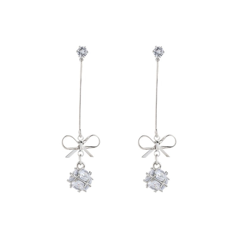 Crystal Ball Drop Earrings