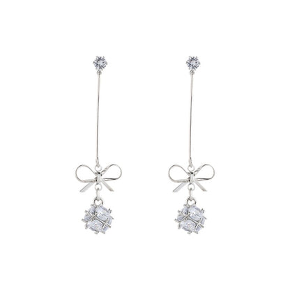 Crystal Ball Drop Earrings