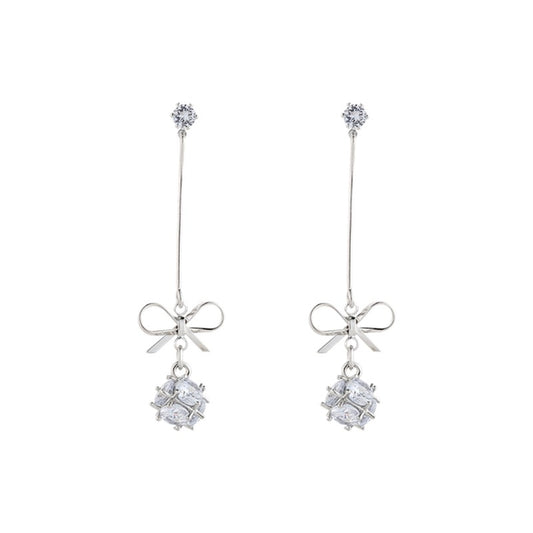 Crystal Ball Drop Earrings