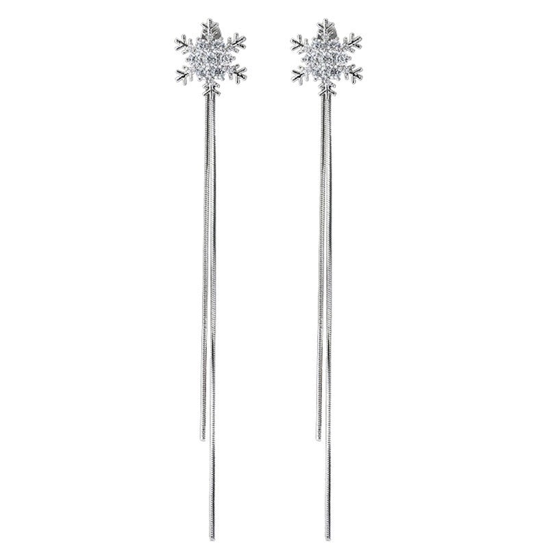Silver Snowflake Earrings