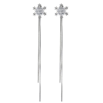 Silver Snowflake Earrings