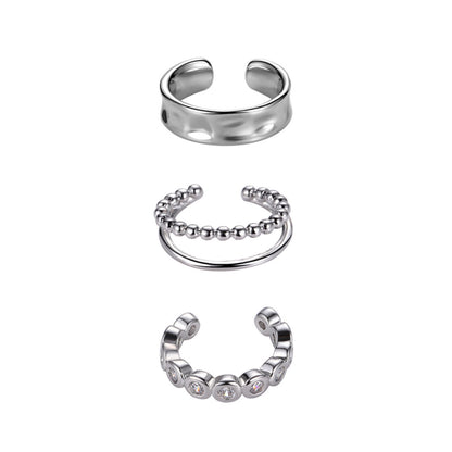 Set of 3 Silver Ear Cuffs