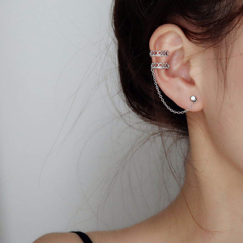 2 Pieces Lace Ear Cuffs