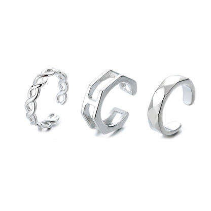 Set of 3 Geometric Ear Cuffs