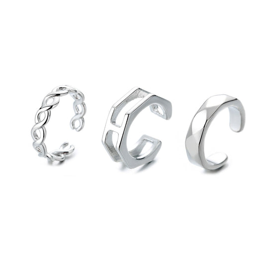 Set of 3 Geometric Ear Cuffs