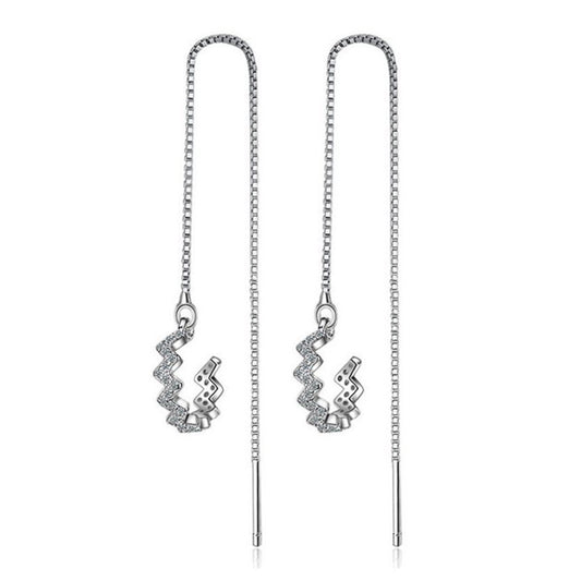 Wave Cuff Threader Earrings