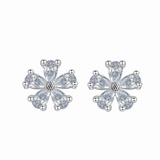 Crystal Flower Studs