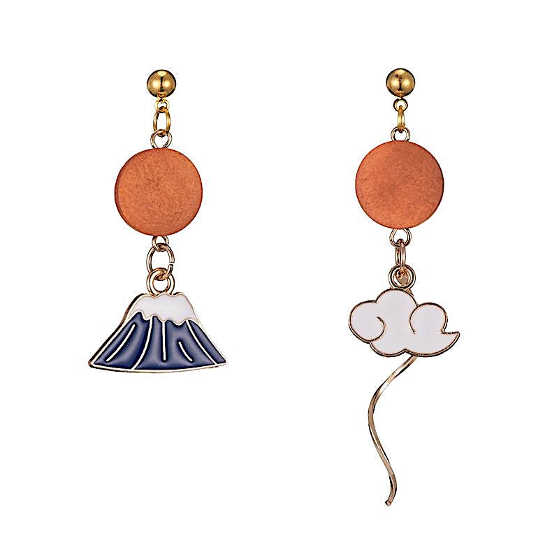 Fuji mountain earrings