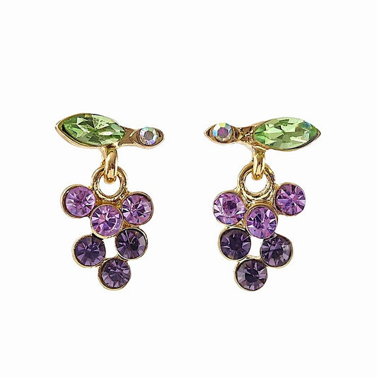 Purple Grape Earrings