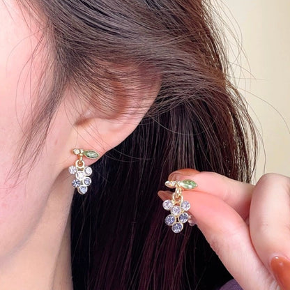 Purple Grape Earrings