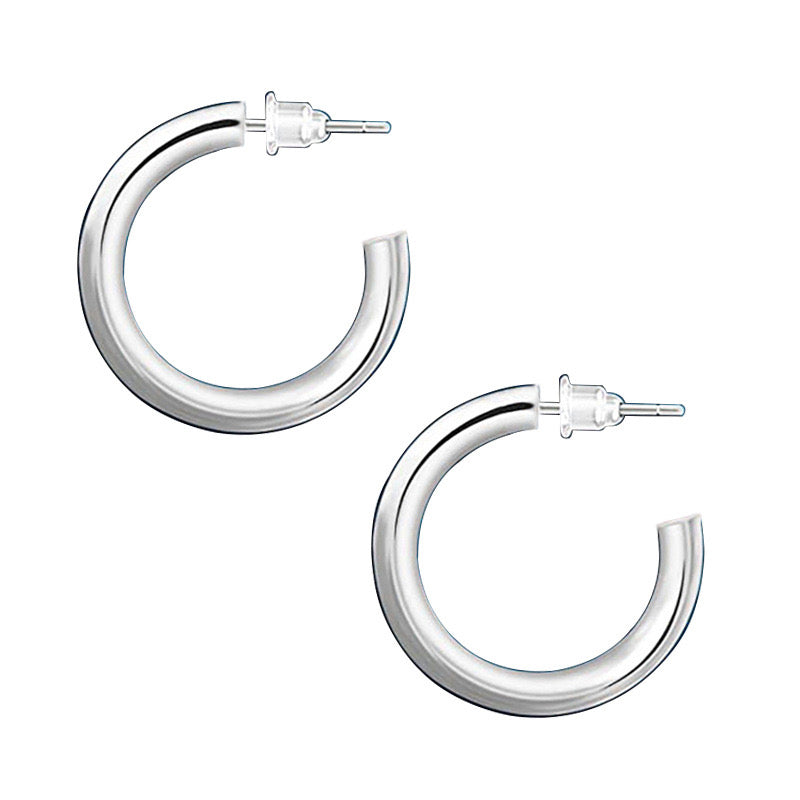 Silver Classic Hoop Earrings