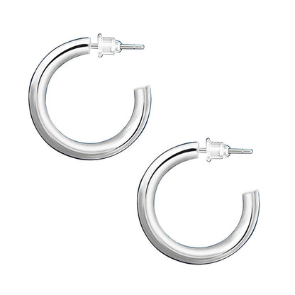 Silver Classic Hoop Earrings