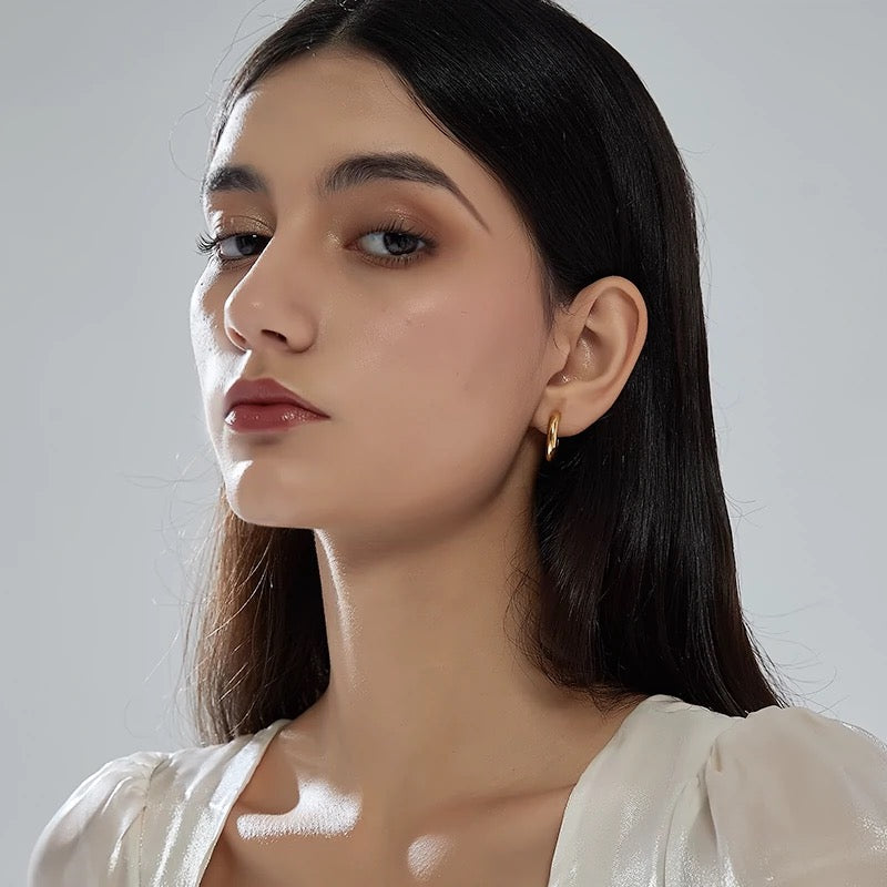 Silver Classic Hoop Earrings