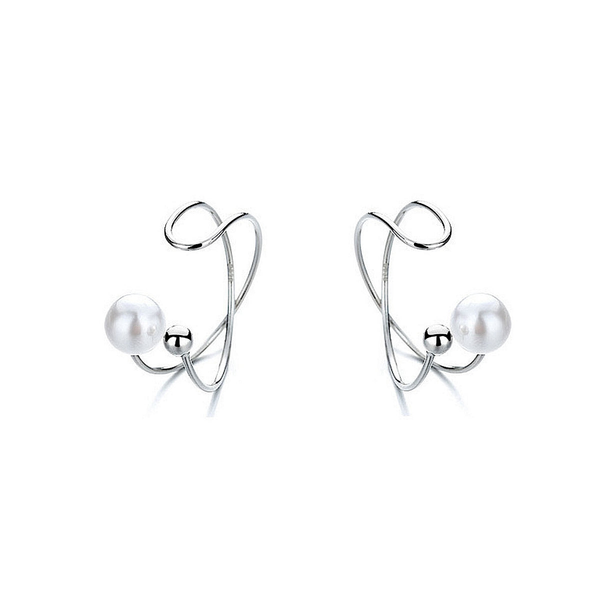 2 Pieces Pearl Ear Cuffs