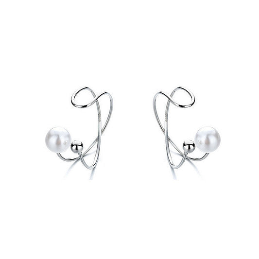 2 Pieces Pearl Ear Cuffs