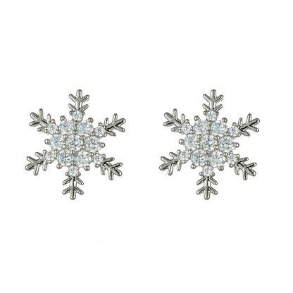 Sparkling Snow Studs Earrings