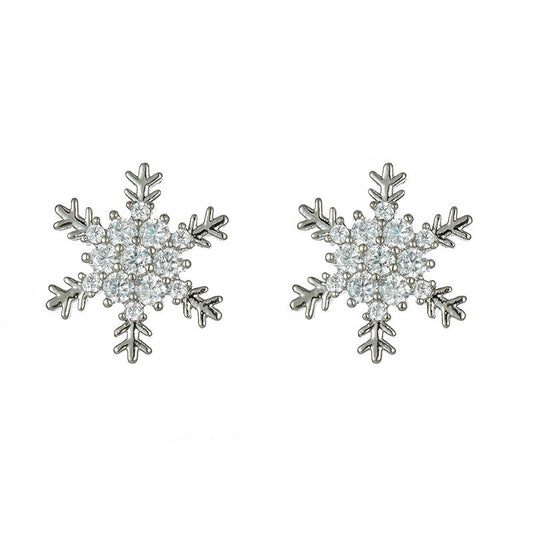 Sparkling Snow Studs Earrings