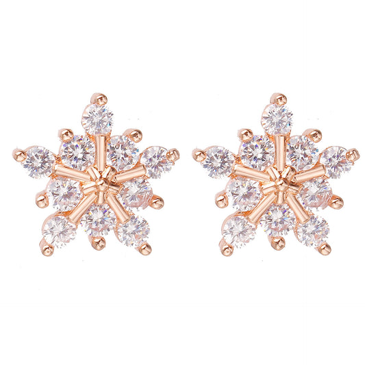 Starburst CZ Studs Earrings