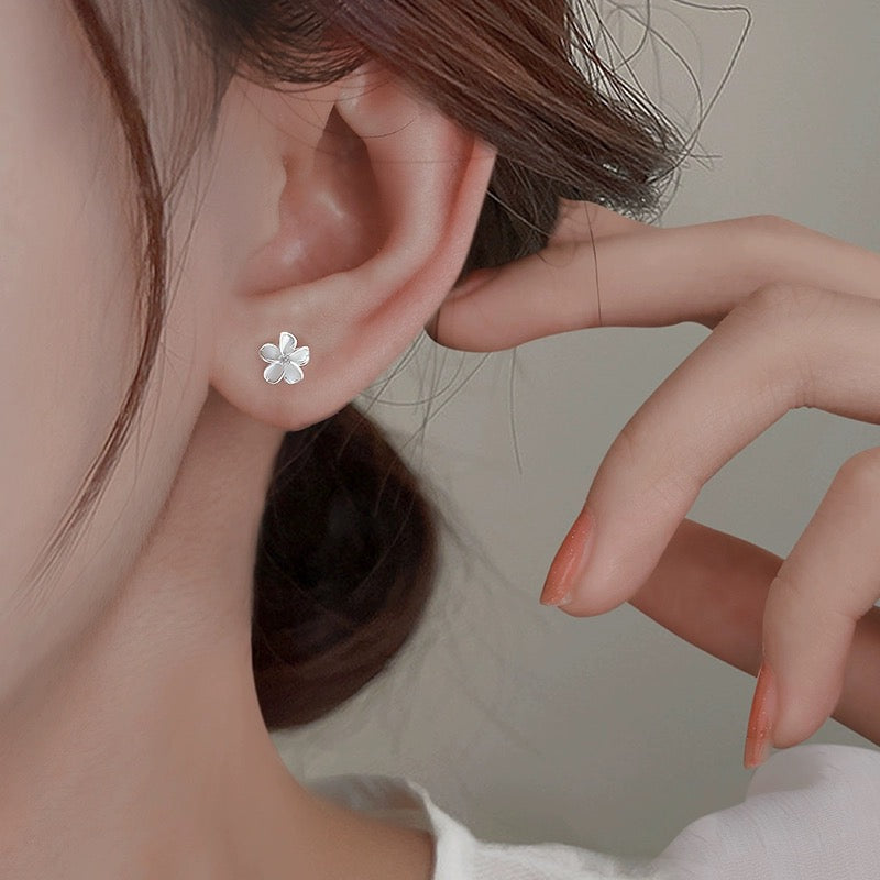 Tiny Sakura Flower Ear Studs