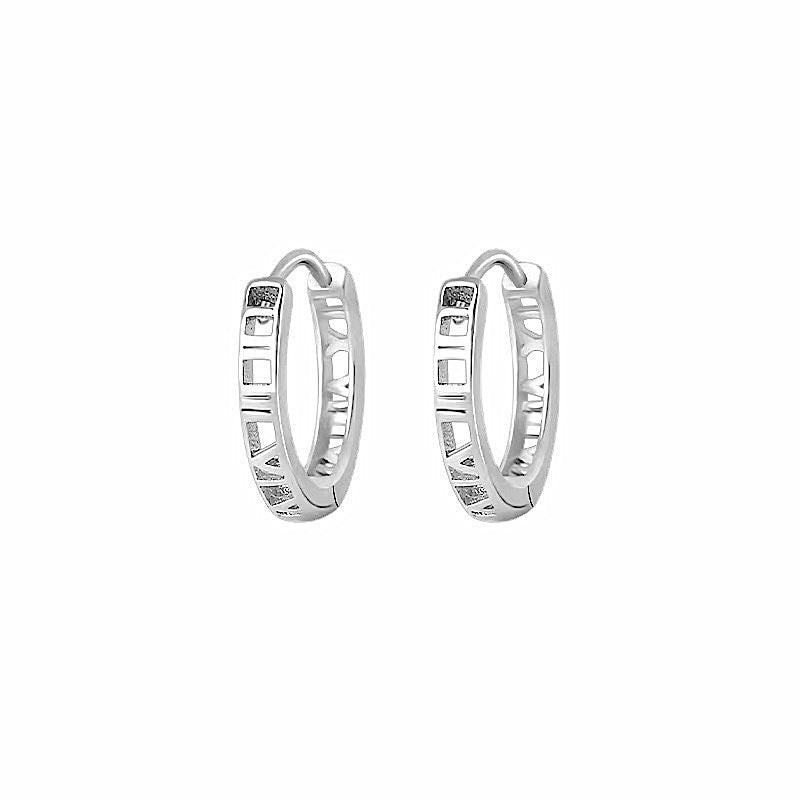 Roman Numeral Ear Hoops