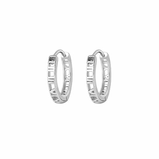 Roman Numeral Ear Hoops