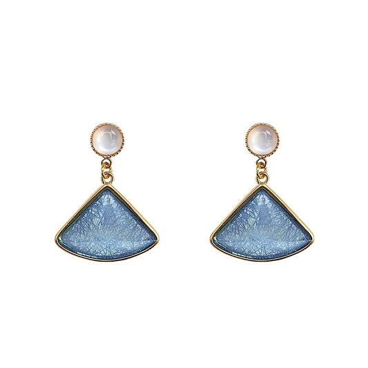 Triangle Crystal Drop Earrings