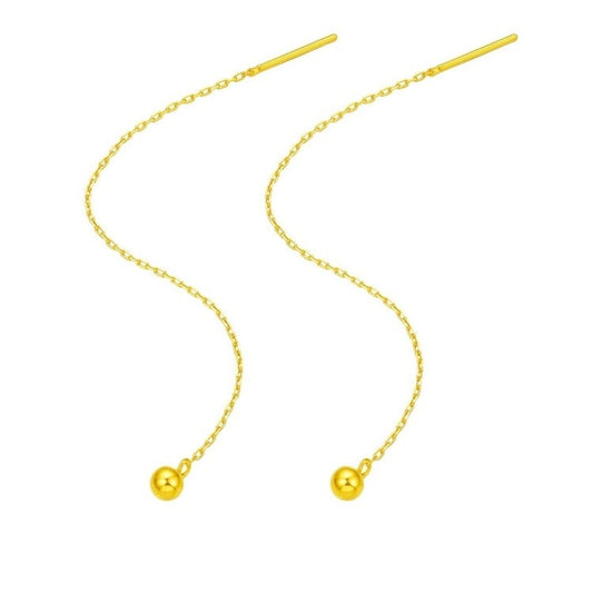 Ball Drop Chain Threader Earrings