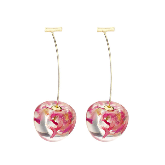 Dry Flower Cherry Earrings
