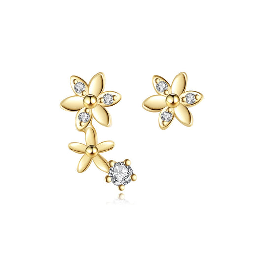 Little Flower Mismatched Ear Studs