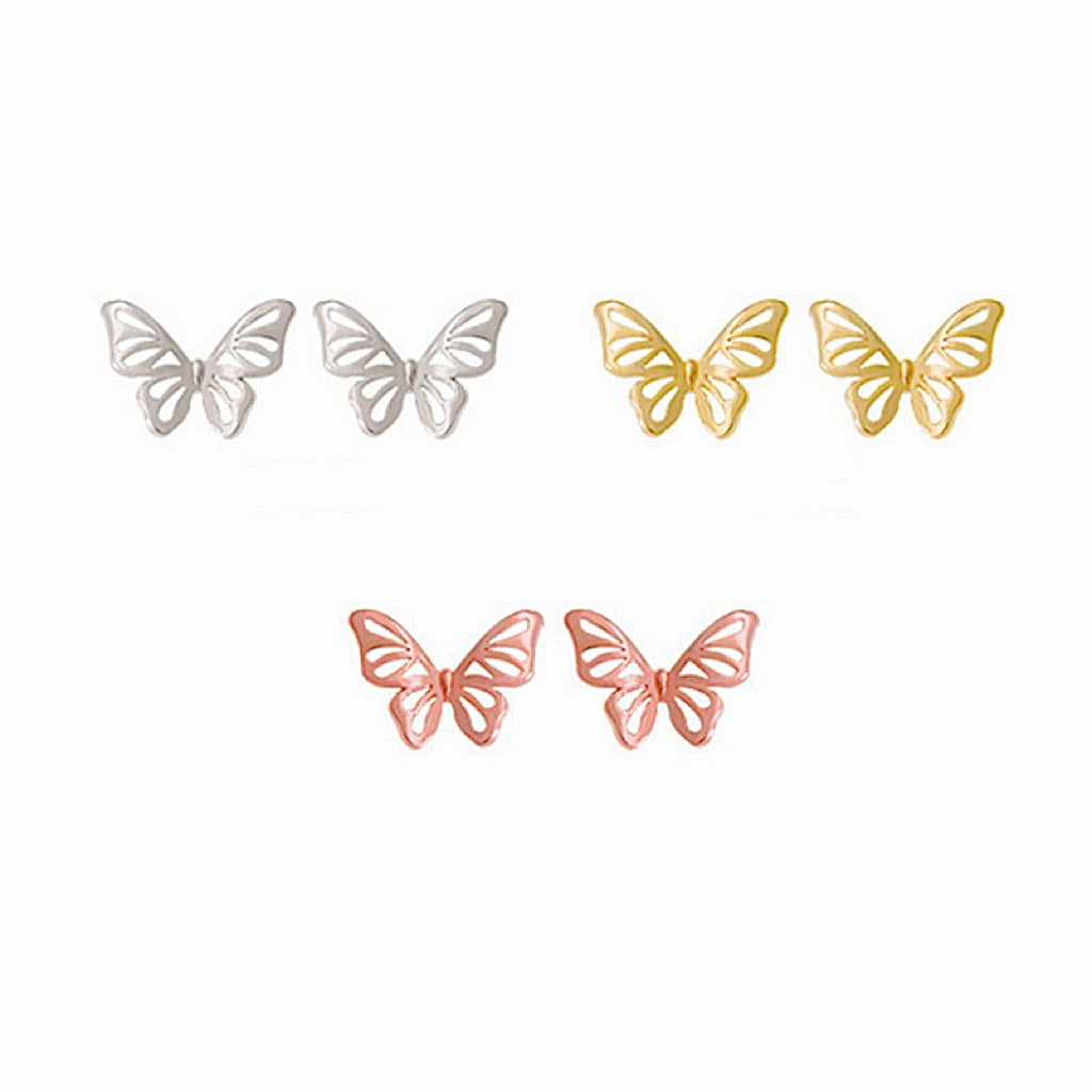 Tiny Butterfly Ear Studs