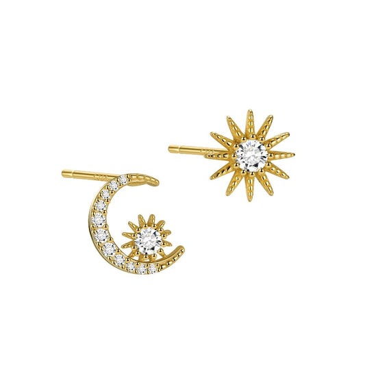 Sun and Moon Studs