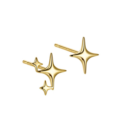 Gold Star Ear Studs