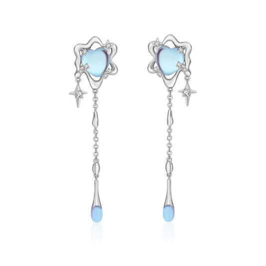 Set of 2 Hologram Heart Ear Cuffs