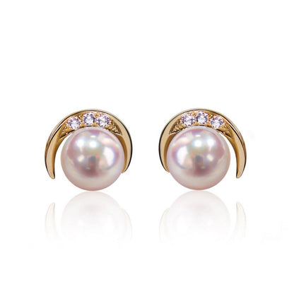 Moon Pearl Ear Studs