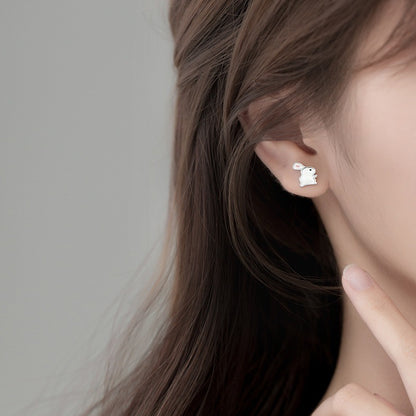 Rabbit and Carrot Ear Studs