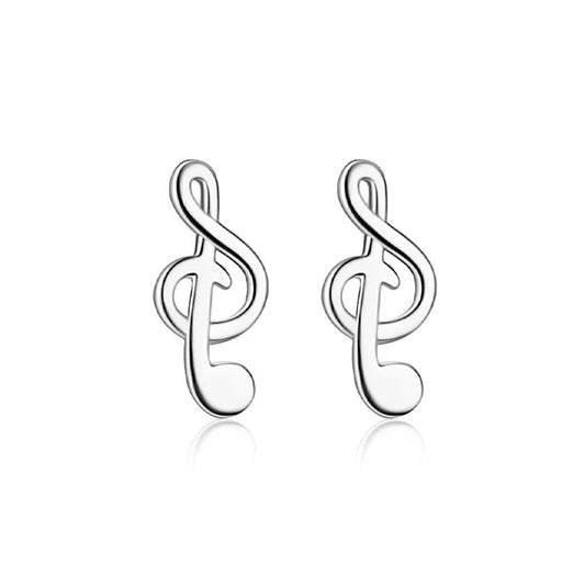 Double Music Note Ear Studs