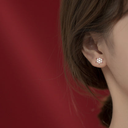 Christmas Tree and Snowflake Ear Studs