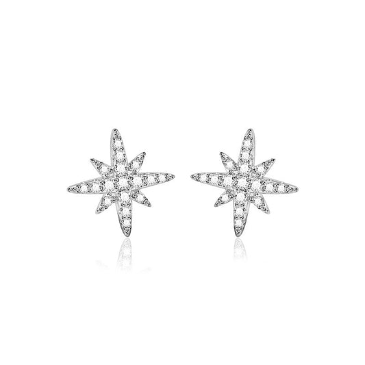 Silver Star Earrings