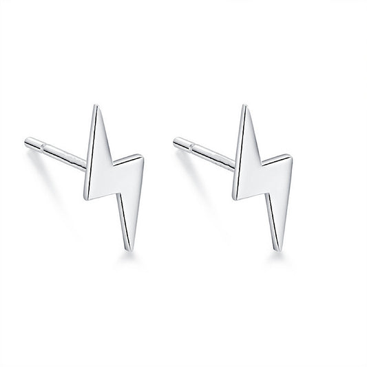 Silver Bolt Studs Earrings