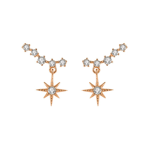 Tiny Starburst Drop Earrings