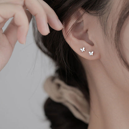 Tiny Gold Butterfly Ear Studs