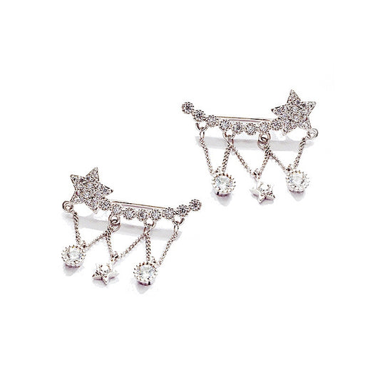 Set of 2 Star Dangling Ear Climbers