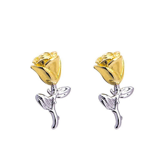 Tiny Rose Flower Studs Earrings