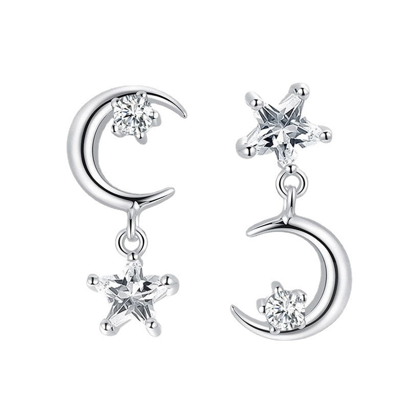 Star and Moon Mismatched Earrings