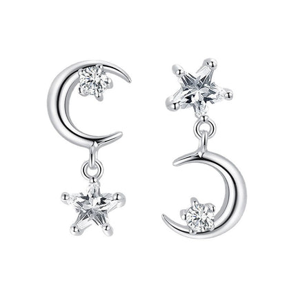 Star and Moon Mismatched Earrings