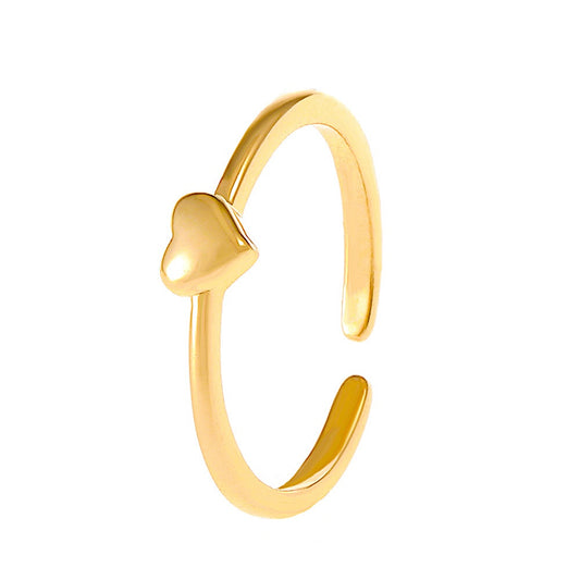 Thin Band Heart Ring