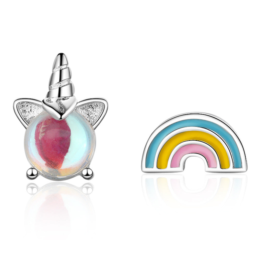 Rainbow and Unicorn Ear Studs