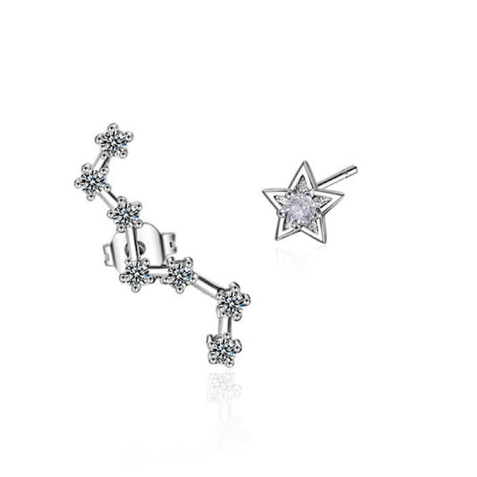 Silver Northern Star Ear Climbers