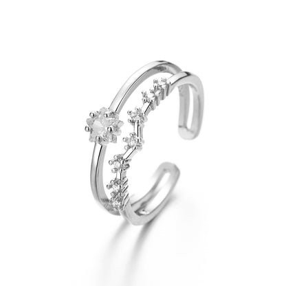 Silver Double Thin Band Ring